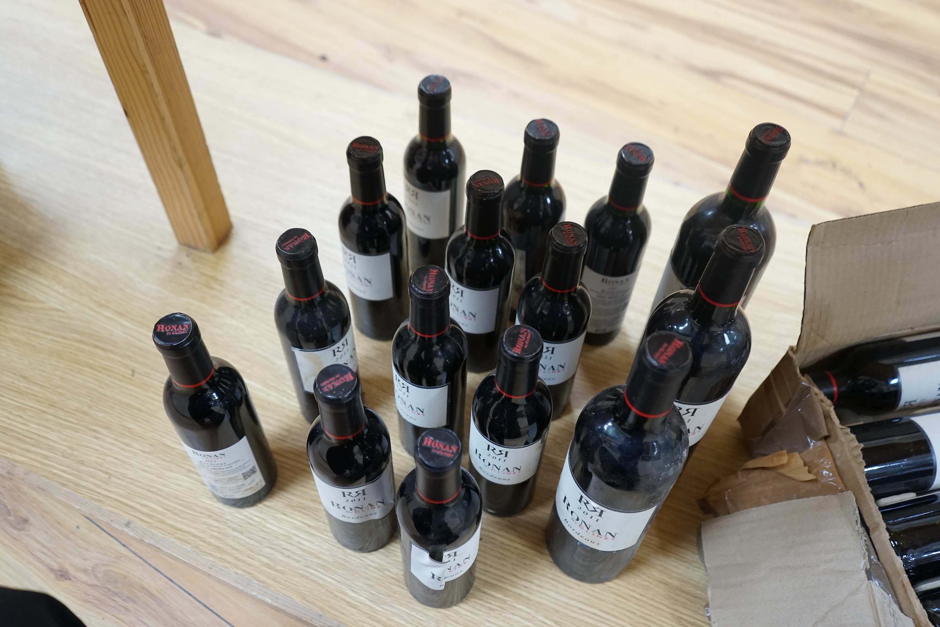 Twenty seven bottles (24 35cl and 3 75cl) of 2011 Ronan by Clinet Bordeaux wine. Condition - storage unknown